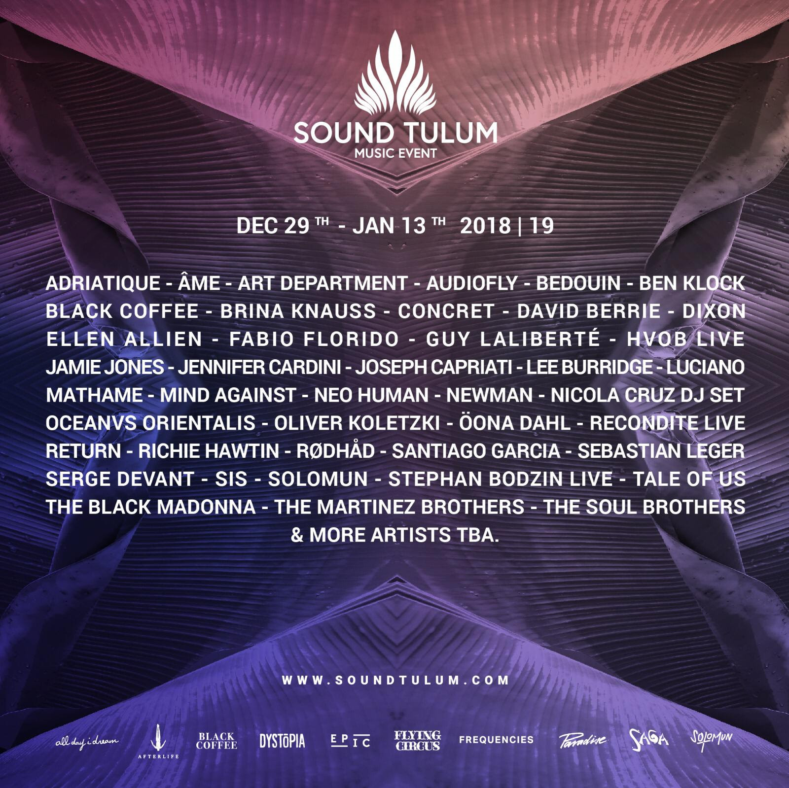 Sound Tulum announces its full programme 10 events with the world best