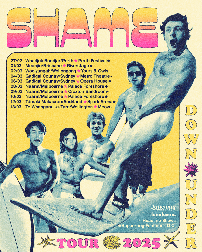 SHAME ANNOUNCE AUSTRALIA HEADLINE DATES The Partae