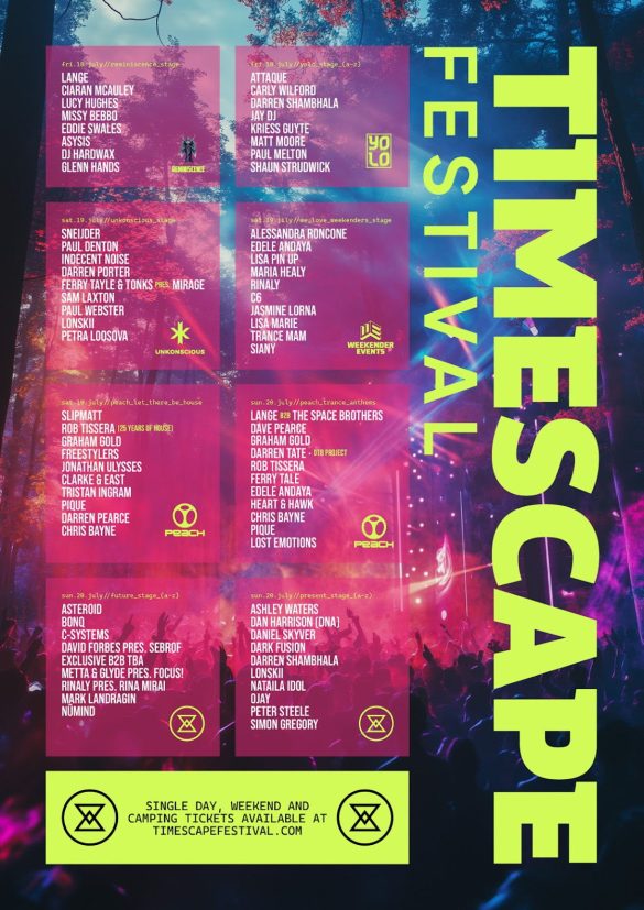 Timescape Festival UK - July 18th - 20th 2025 - Debuts with Forest Setting, Electronic DJs & All-Female Stage Spotlight